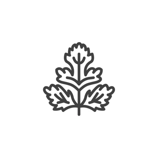 Das Symbol Der Petersilienblätter Lineares Stilschild Für Mobiles Konzept Und — Stockvektor