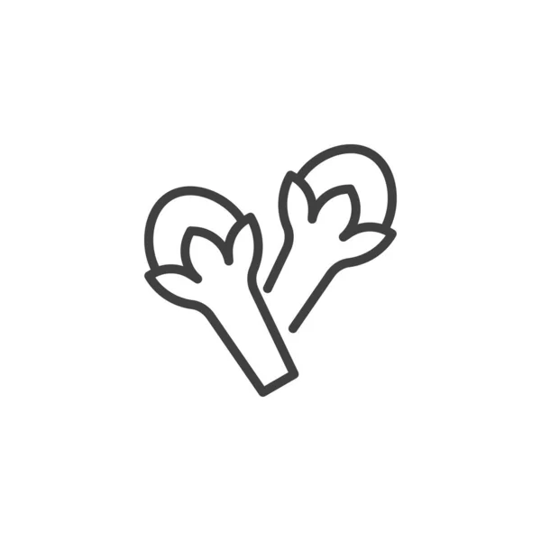Значок Линии Бутонов Знак Стиля Мобильной Концепции Веб Дизайна Иконка — стоковый вектор