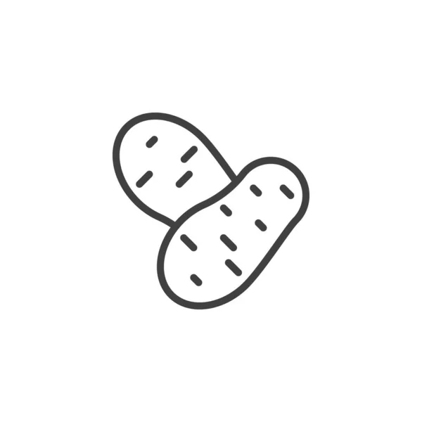 Εικονίδιο Λαχανικό Πατάτας Γραμμικό Στύλ Για Mobile Concept Και Web — Διανυσματικό Αρχείο