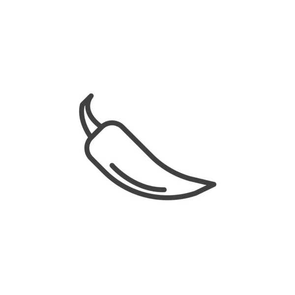 Значок Линии Перца Чили Знак Стиля Мобильной Концепции Веб Дизайна — стоковый вектор