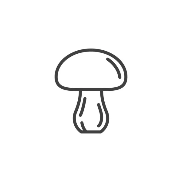 蘑菇蔬菜线图标 移动概念和网页设计的线性风格标志 蘑菇轮廓矢量图标 标识插图 矢量图形 — 图库矢量图片