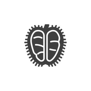 Durian meyve vektör simgesi. Mobil konsept ve web tasarımı için düz tabela. Durian meyve sembolü. Sembol, logo çizimi. Vektör grafikleri