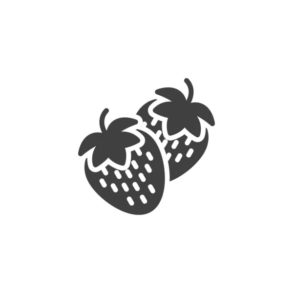 Erdbeer Vektorsymbol Gefüllte Flache Schilder Für Mobiles Konzept Und Webdesign — Stockvektor