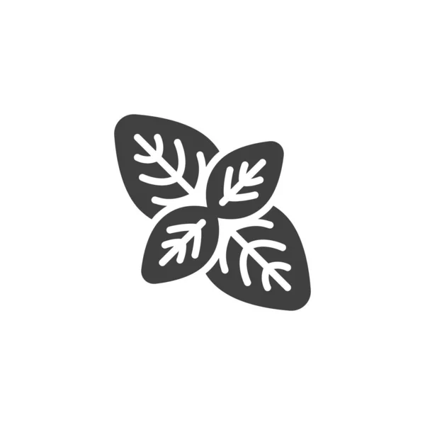 Значок Вектора Листа Базилика Заполненный Плоский Знак Мобильной Концепции Веб — стоковый вектор