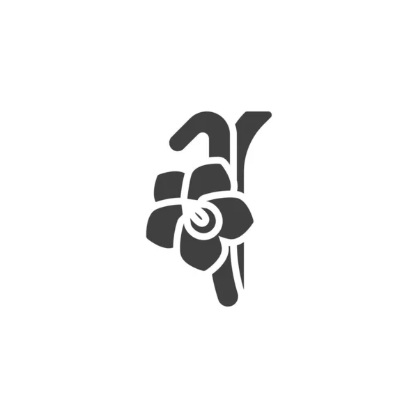 Vanilleblumen Vektorsymbol Gefüllte Flache Schilder Für Mobiles Konzept Und Webdesign — Stockvektor