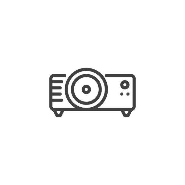 Ikon Garis Proyektor Tanda Gaya Linier Untuk Konsep Mobile Dan - Stok Vektor