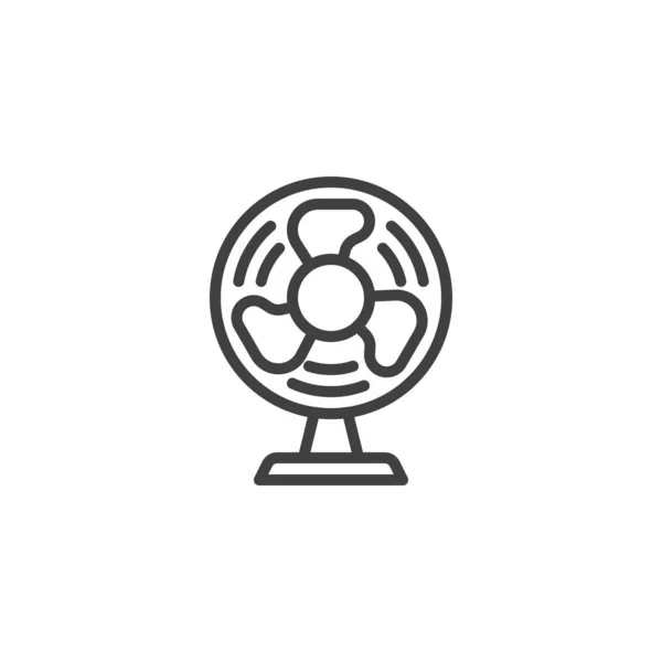 Ikona Wentylatora Stołowego Liniowy Znak Stylu Dla Mobilnej Koncepcji Projektowania — Wektor stockowy