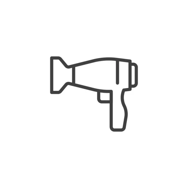 Значок Линии Фена Знак Стиля Мобильной Концепции Веб Дизайна Иконка — стоковый вектор
