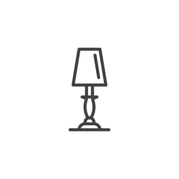Asztali Lámpa Vonal Ikon Lineáris Stílus Jel Mobil Koncepció Web — Stock Vector
