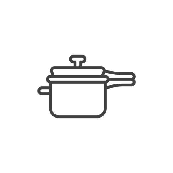 Εικόνα Γραμμής Μαγειρέματος Πίεσης Γραμμικό Στύλ Για Mobile Concept Και — Διανυσματικό Αρχείο