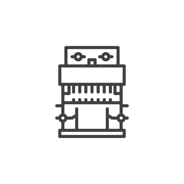 パンスライサーラインアイコン モバイルコンセプトとウェブデザインのためのリニアスタイルのサイン 電気パンスライサーアウトラインベクトルアイコン シンボル ロゴイラスト ベクトルグラフィックス — ストックベクタ