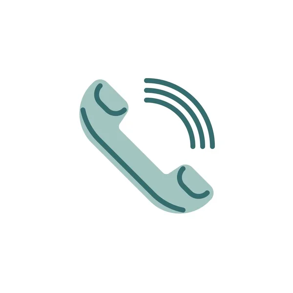 Ikona Telefonního Hovoru Telefonní Vektor Barevný Piktogram Izolovaný Bílém Symbol — Stockový vektor