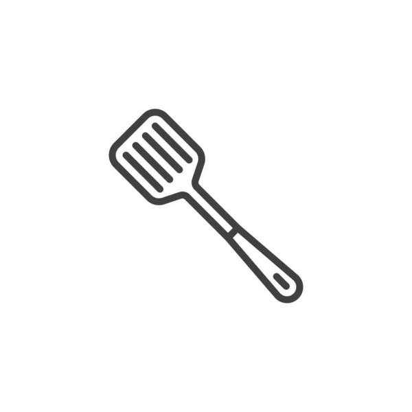 Ikona Kuchennej Łopatki Liniowy Znak Stylu Dla Mobilnej Koncepcji Projektowania — Wektor stockowy