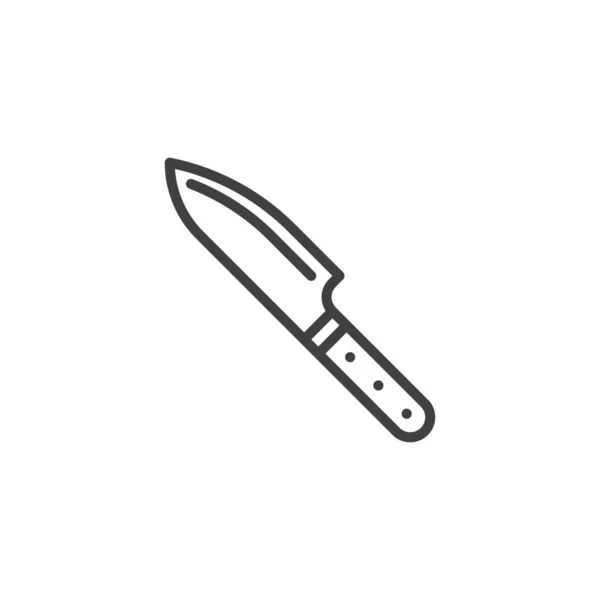 キッチンナイフラインアイコン モバイルコンセプトとウェブデザインのためのリニアスタイルのサイン ナイフアウトラインベクトルアイコン シンボル ロゴイラスト ベクトルグラフィックス — ストックベクタ