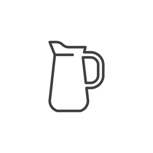 水壶线图标 移动概念和网页设计的线性风格标志 奶瓶轮廓矢量图标 标识插图 矢量图形 — 图库矢量图片