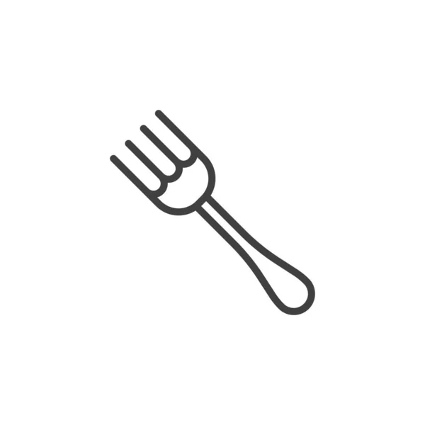 Gabellinien Symbol Lineares Stilschild Für Mobiles Konzept Und Webdesign Fork — Stockvektor