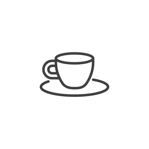 Ікона Чайної Лінії Лінійний Стиль Мобільного Концепту Веб Дизайну Чашка — стоковий вектор