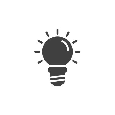 Light bulb vector icon. filled flat sign for mobile concept and web design. lamp glyph icon. Symbol, logo illustration. Vector graphics