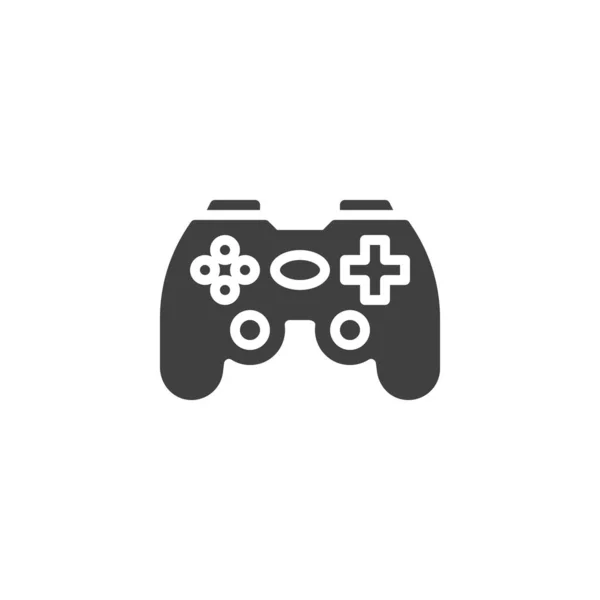 ゲームパッドのアイコン モバイルコンセプトとウェブデザインのための完全なフラット記号 ビデオゲームコントローラーグリフアイコン シンボル ロゴイラスト ベクトルグラフィックス — ストックベクタ