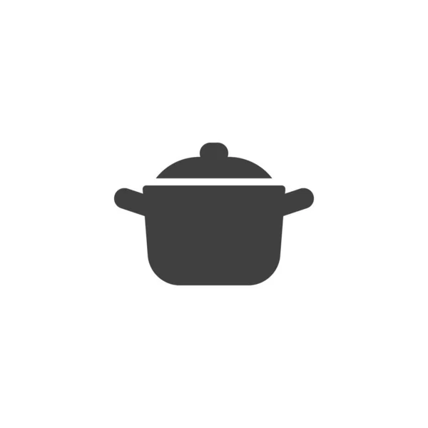 Cooking Pan Vector Icon Filled Flat Sign Mobile Concept Web — Stock Vector