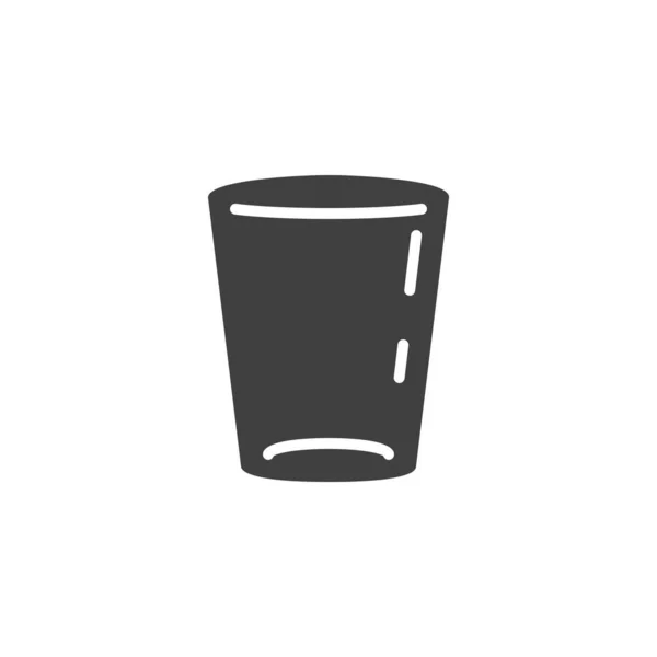 喝玻璃杯病媒图标 填写了移动概念和网页设计的平面标志 玻璃杯图标 标识插图 矢量图形 — 图库矢量图片