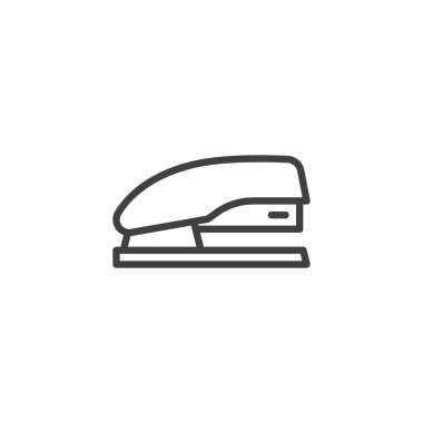 Zımba çizgisi simgesi. Mobil konsept ve web tasarımı için doğrusal biçim işareti. Zımba çizgisi vektör simgesi. Sembol, logo çizimi. Vektör grafikleri