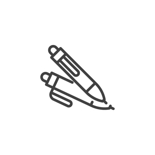 Kalem Çizgisi Simgesi Mobil Konsept Web Tasarımı Için Doğrusal Biçim — Stok Vektör