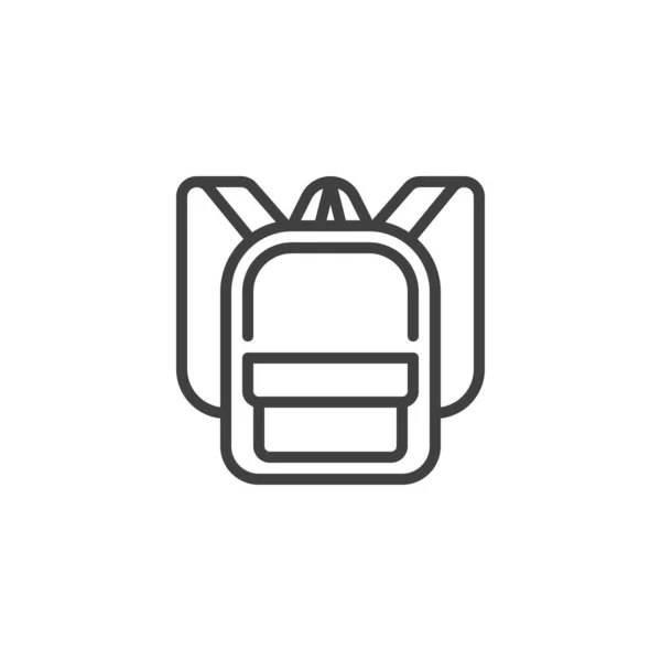 Schulranzen Symbol Rucksack Lineares Stilschild Für Mobiles Konzept Und Webdesign — Stockvektor