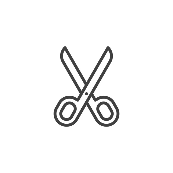 Ikona Nůžkové Linky Lineární Styl Značky Pro Mobilní Koncept Web — Stockový vektor