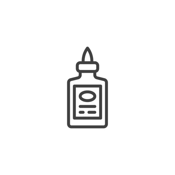 Ікона Лінії Пляшки Клею Лінійний Стиль Мобільного Концепту Веб Дизайну — стоковий вектор