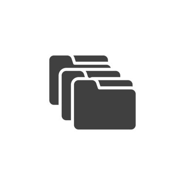 Ofis dizinleri vektör simgesi. Mobil konsept ve web tasarımı için düz tabela. Dosya dizinleri simgesi simgesi. Sembol, logo çizimi. Vektör grafikleri