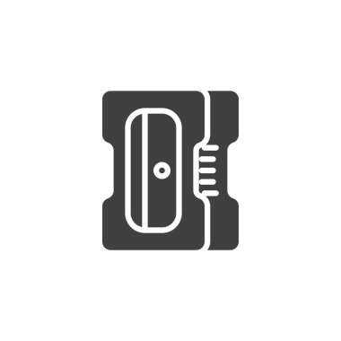 Kalem açacağı vektör simgesi. Mobil konsept ve web tasarımı için düz tabela. Kalem açacağı kabartma simgesi. Sembol, logo çizimi. Vektör grafikleri