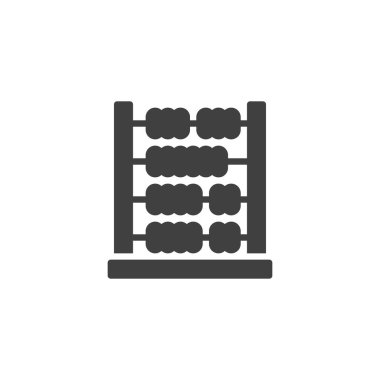 Abaküs vektör simgesi. Mobil konsept ve web tasarımı için düz tabela. İşaret simgesi. Sembol, logo çizimi. Vektör grafikleri