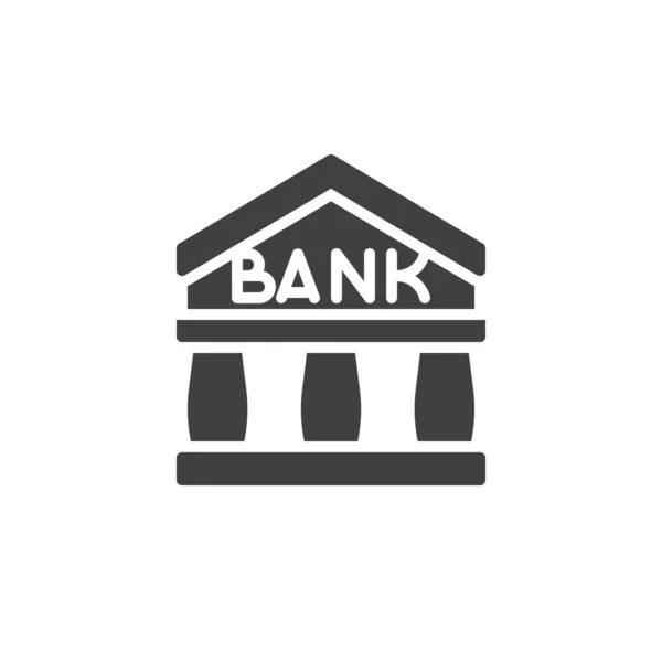 Banco Icono Vectorial Edificio Signo Plano Lleno Para Concepto Móvil — Vector de stock