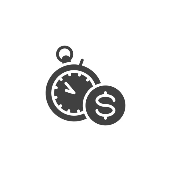 Час Гроші Вектор Значок Заповнений Плоский Знак Мобільної Концепції Веб — стоковий вектор