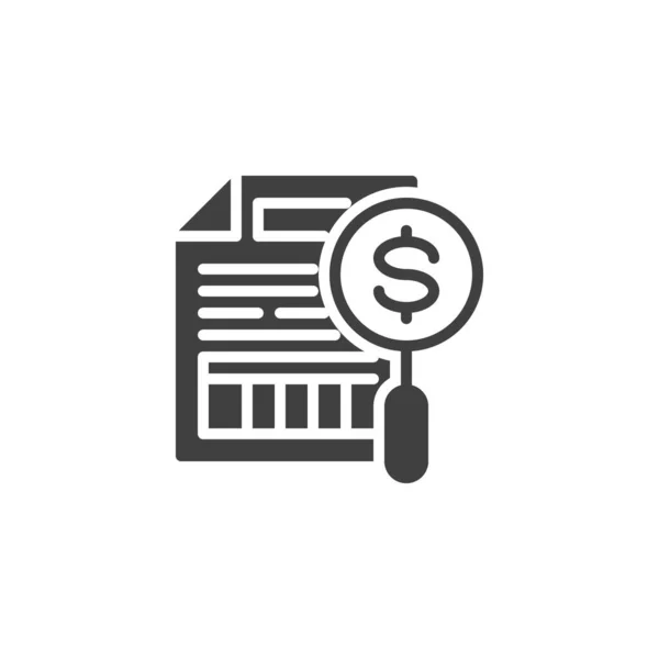 金融監査ベクトル アイコン モバイルコンセプトとウェブデザインのための完全なフラット記号 財務諸表のグリフアイコン シンボル ロゴイラスト ベクトルグラフィックス — ストックベクタ