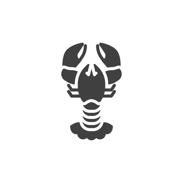 Crayfish Vector Icon Filled Flat Sign Mobile Concept Web Design — Vetor de Stock