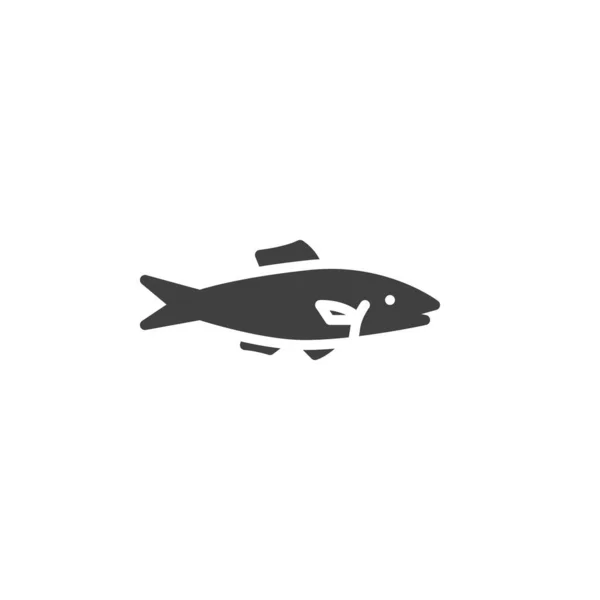 Ikona Wektora Owoców Morza Sardeli Wypełnione Płaski Znak Dla Koncepcji — Wektor stockowy