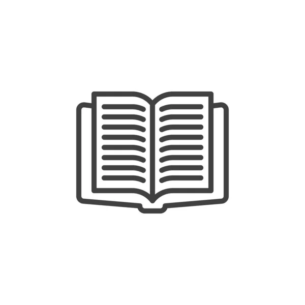 Icono Línea Libro Lectura Signo Estilo Lineal Para Concepto Móvil — Vector de stock