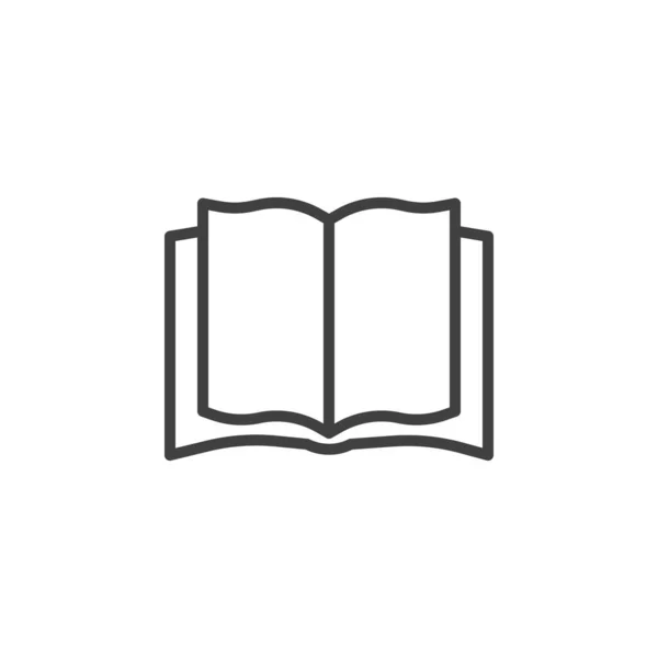 Leere Buchseiten Zeilensymbol Lineares Stilschild Für Mobiles Konzept Und Webdesign — Stockvektor