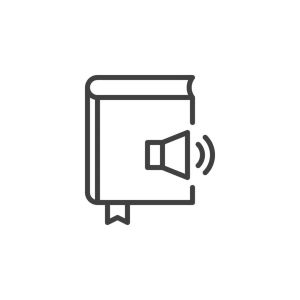 Значок Аудиокниги Электронная Книга Знак Стиля Мобильного Концепта Веб Дизайна — стоковый вектор