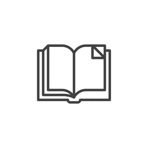 Иконка Строки Чтения Книги Знак Стиля Мобильной Концепции Веб Дизайна — стоковый вектор