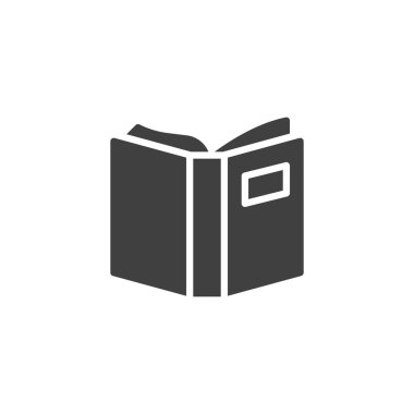 Kitap sayfaları vektör simgesini aç. Mobil konsept ve web tasarımı için düz tabela. Kitap kabartma simgesi okunuyor. Sembol, logo çizimi. Vektör grafikleri