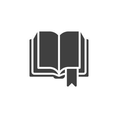 Boş kitap sayfaları vektör simgesi. Mobil konsept ve web tasarımı için düz tabela. Yer imi sembolü simgesiyle kitabı aç. Sembol, logo çizimi. Vektör grafikleri