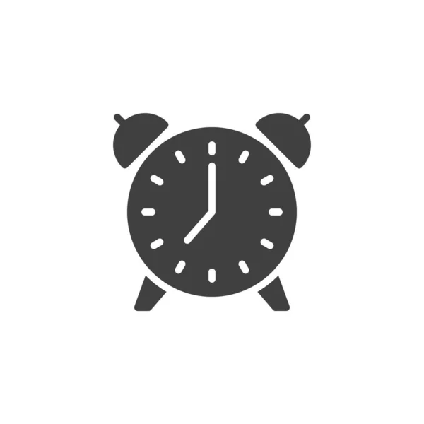 アラームクロックベクトルアイコン モバイルコンセプトとWebデザインのための満たされたフラットサイン 目覚まし時計 グリフアイコン シンボル ロゴイラスト ベクトルグラフィックス — ストックベクタ