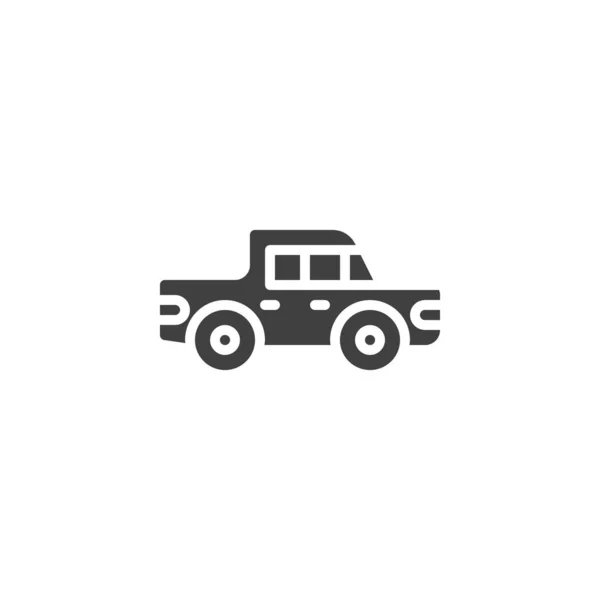 Suv卡车矢量图标 填写了移动概念和网页设计的平面标志 皮卡字形图标 标识插图 矢量图形 — 图库矢量图片