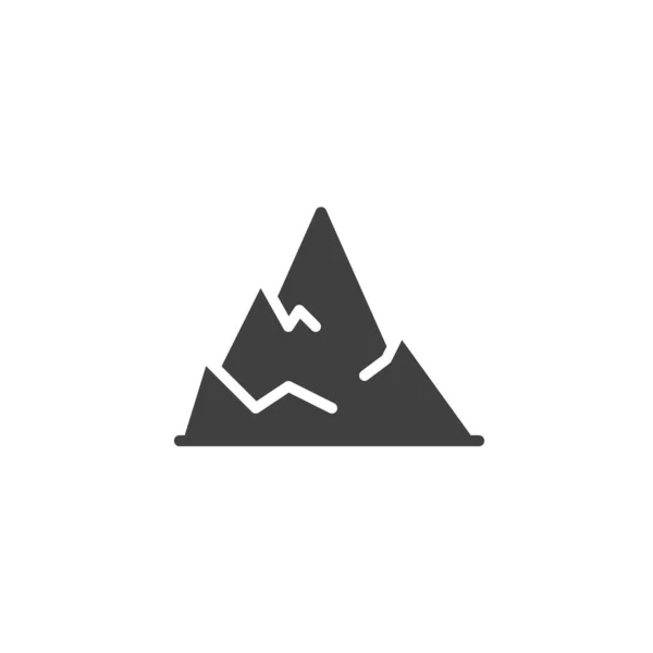 Icône Vectorielle Des Montagnes Panneau Plat Rempli Pour Concept Mobile — Image vectorielle