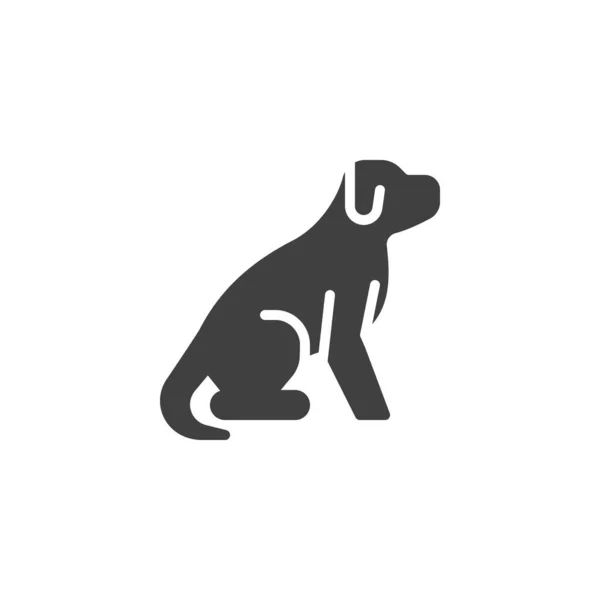 Сидячий Собака Вектор Значок Заповнений Плоский Знак Мобільної Концепції Веб — стоковий вектор