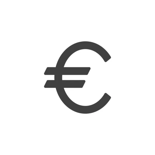 Eura Znakového Vektoru Vyplněný Plochý Znak Pro Mobilní Koncept Web — Stockový vektor