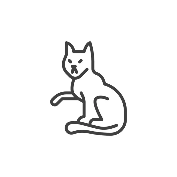 Cat icon vector. Linear style sign for mobile concept and web